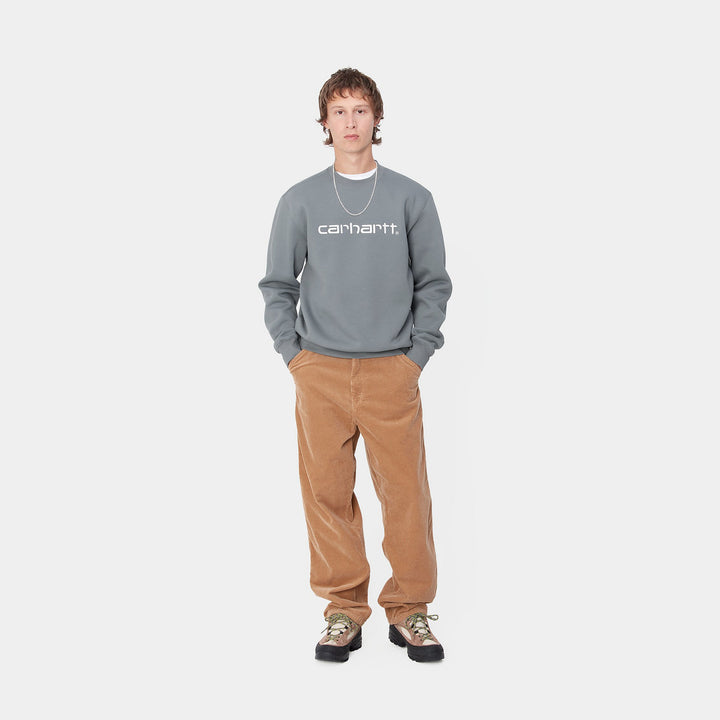 CREW CARHARTT WIP SWEAT DOVE GREY/WAX