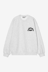 CREW CARHARTT WIP ARCH SCRIPT ASH HEATHE