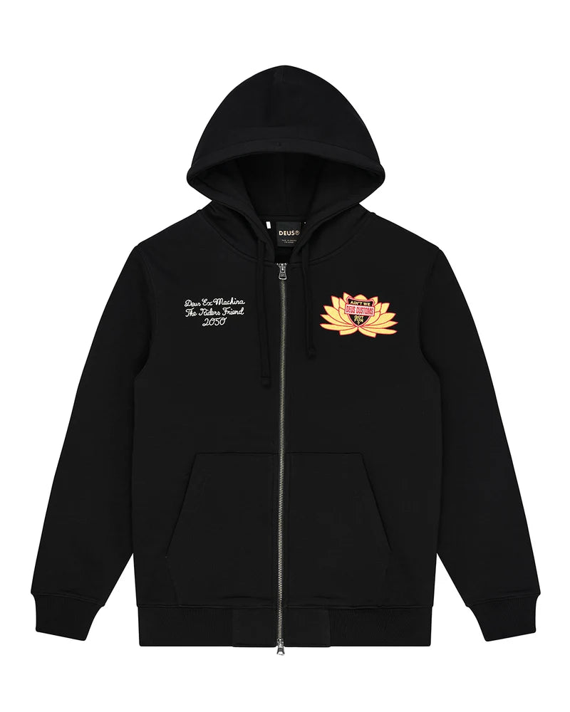 ZIP HOOD DEUS SACRED CREST BLACK