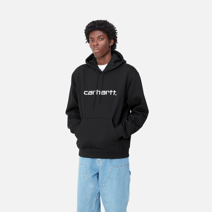HOOD CARHARTT WIP SWEAT BLACK/WHITE