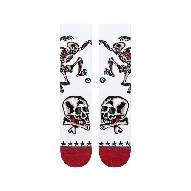 CALCETINES STANCE SKELETON WHITE