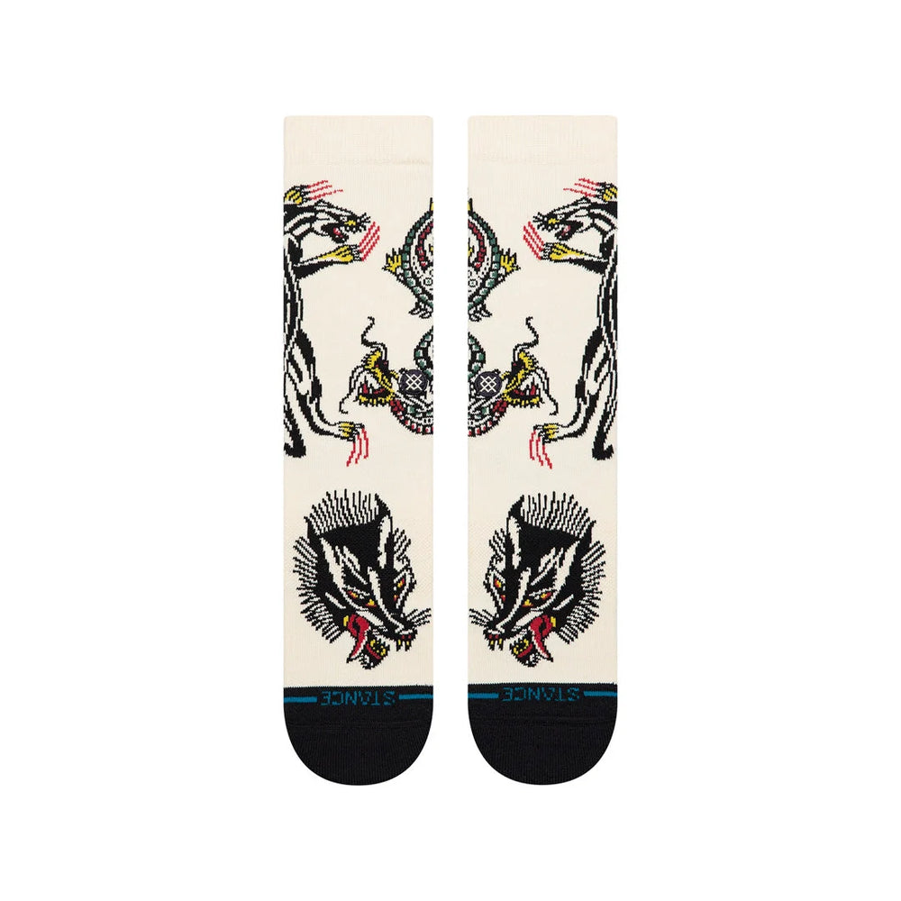 CALCETINES STANCE BATTLE CREAM