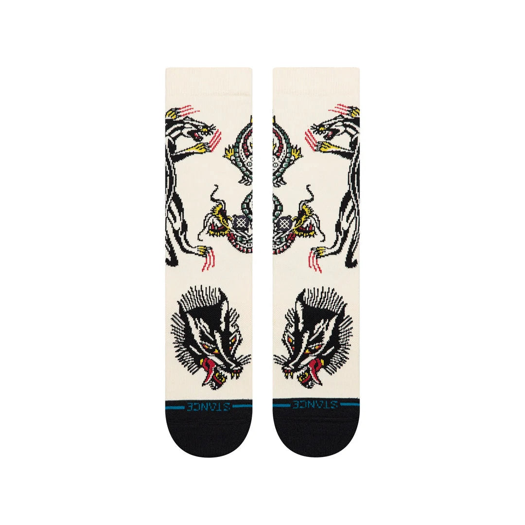 CALCETINES STANCE BATTLE CREAM