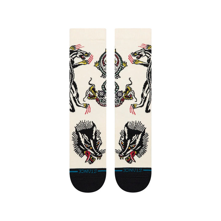 CALCETINES STANCE BATTLE CREAM