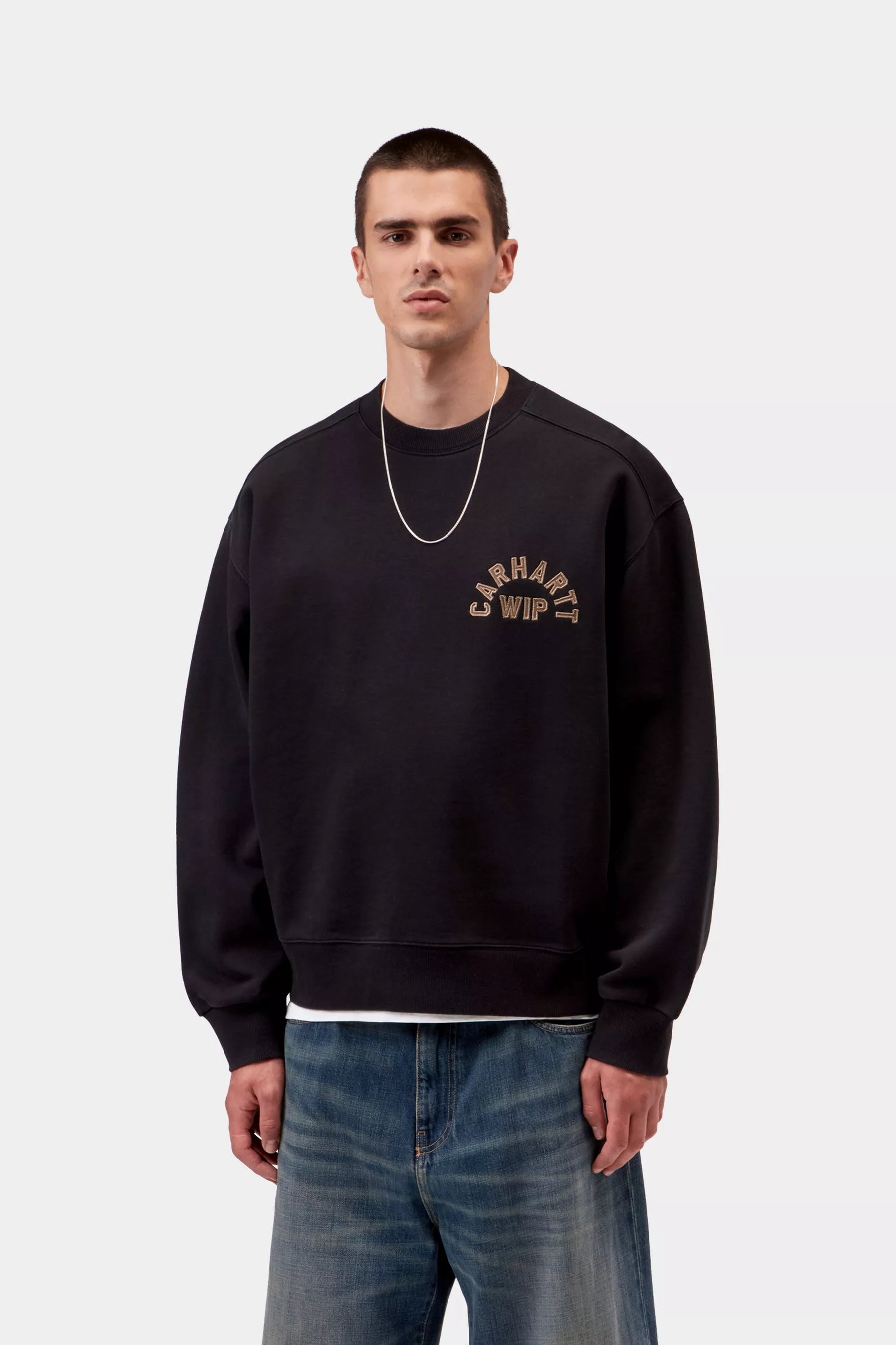 CREW CARHARTT WIP ARCH SCRIPT BLACK/HAMI