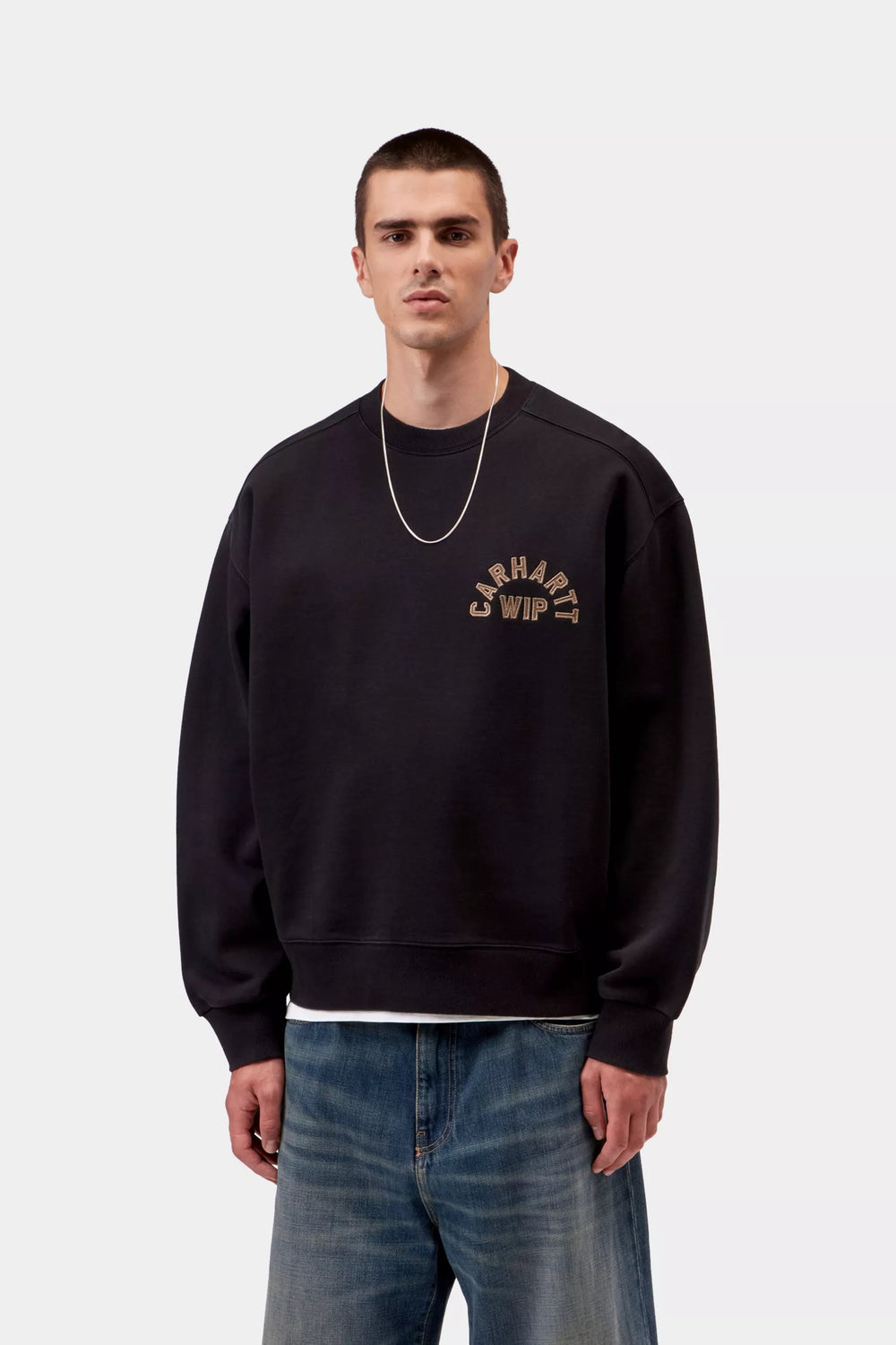 CREW CARHARTT WIP ARCH SCRIPT BLACK/HAMI