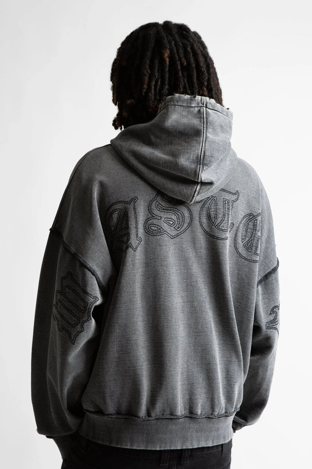 ZIP HOOD WASTED KINGDOM FADED BLACK