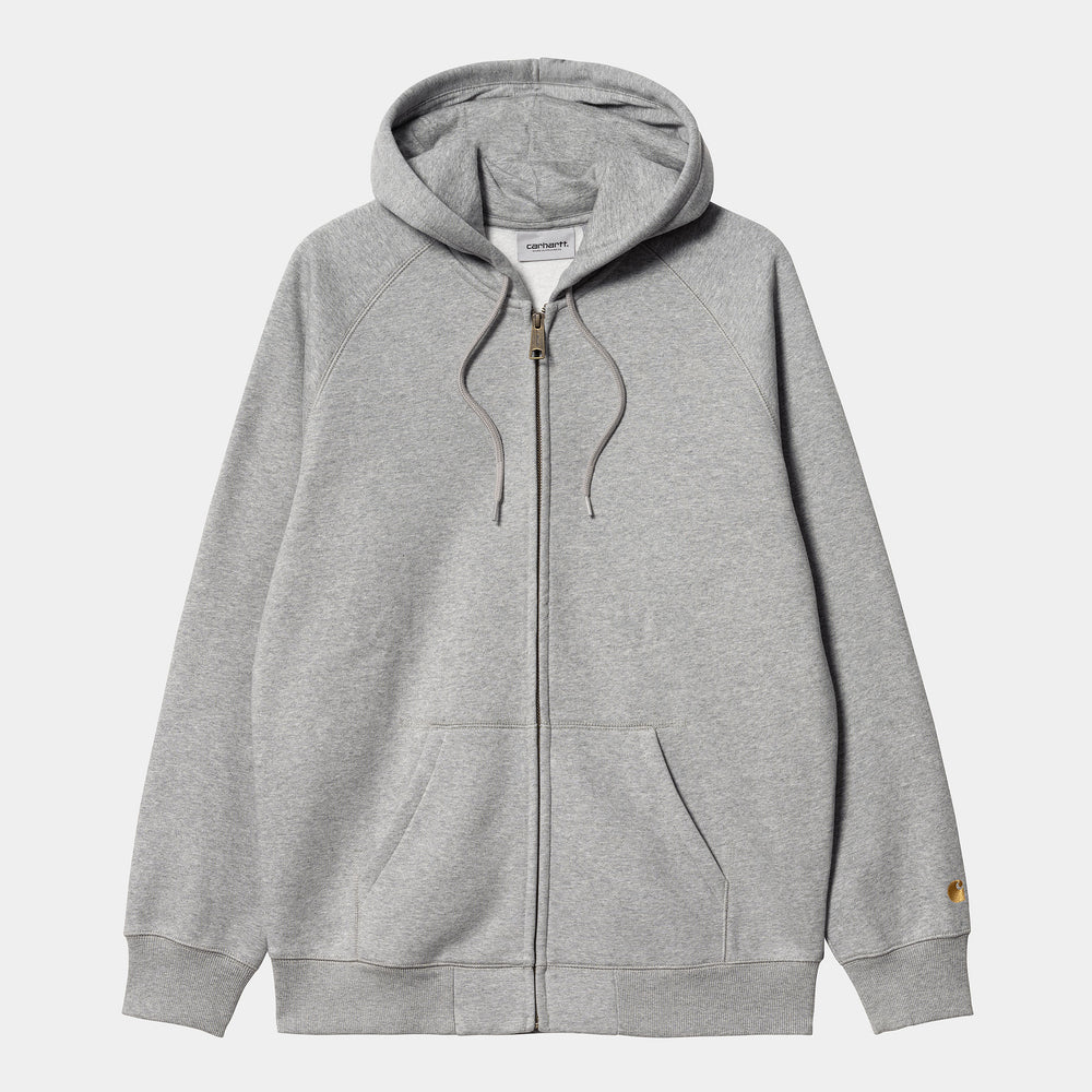 HOOD ZIP CARHARTT WIP CHASE GRAY HEATHER
