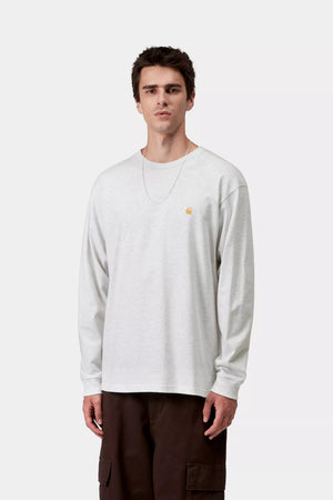 CTA CARHARTT WIP L/S CHASE ASH HEATHER