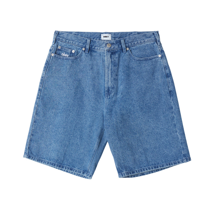 SHORT OBEY BIGWIG BAGGY LIGHT INDIGO