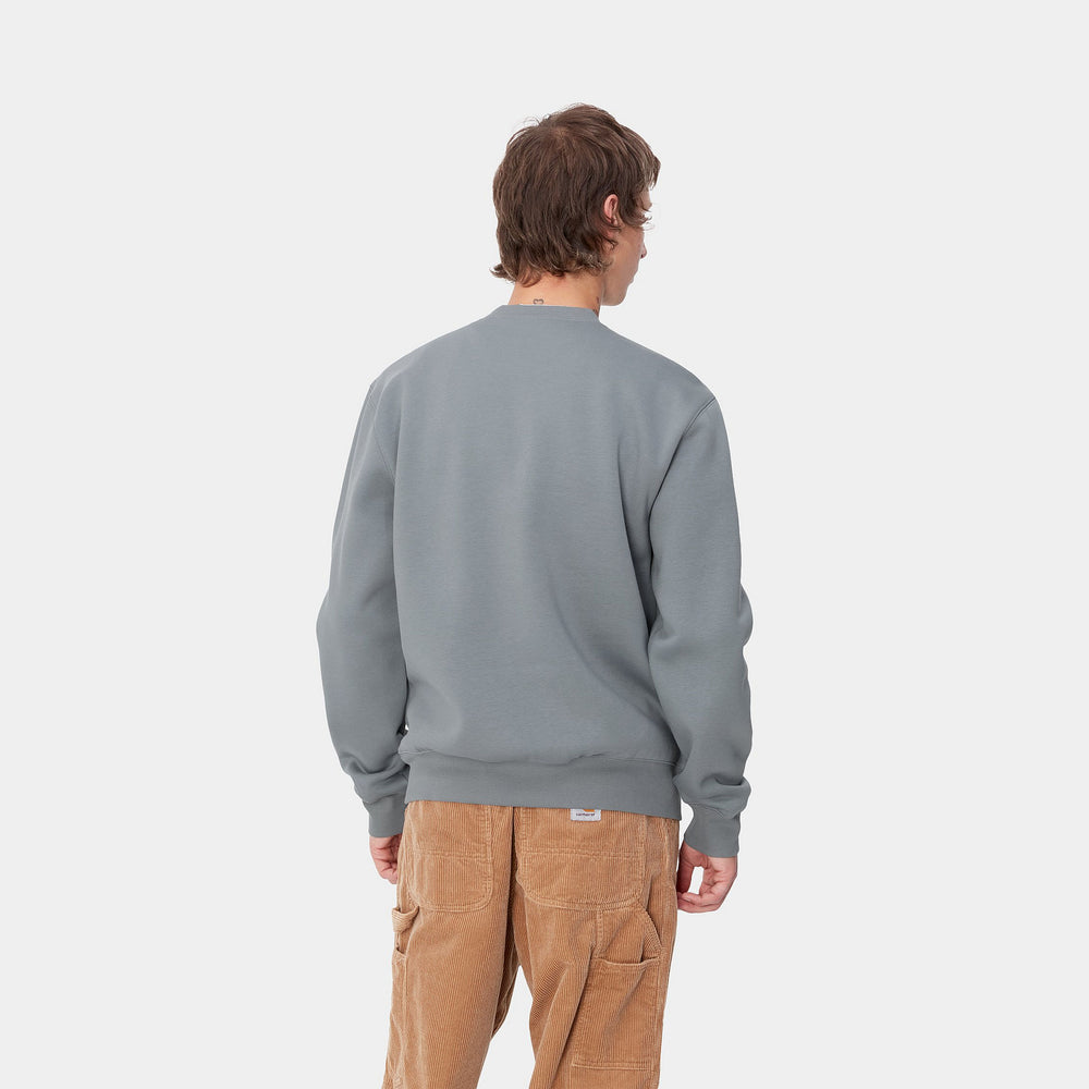 CREW CARHARTT WIP SWEAT DOVE GRAY/WAX