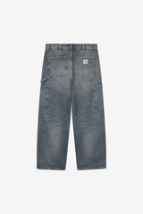 PANT CARHARTT WIP OAKLAND BLUE WORN USED