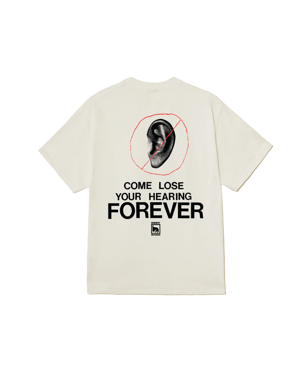 CTA OBEY COME LOSE HEARING VINTAGE WHITE