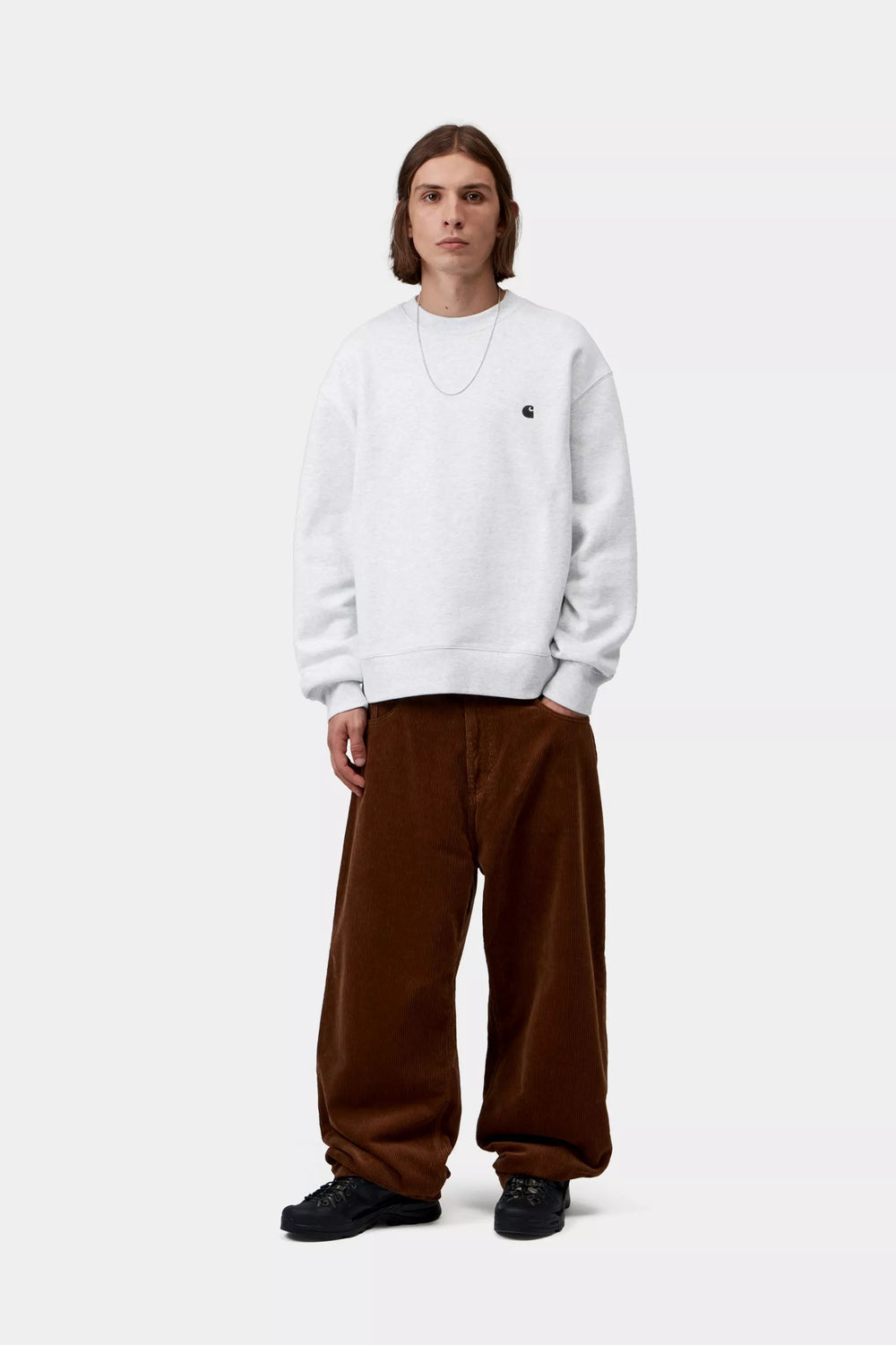 CREW CARHARTT WIP MACK ASH HEATHER