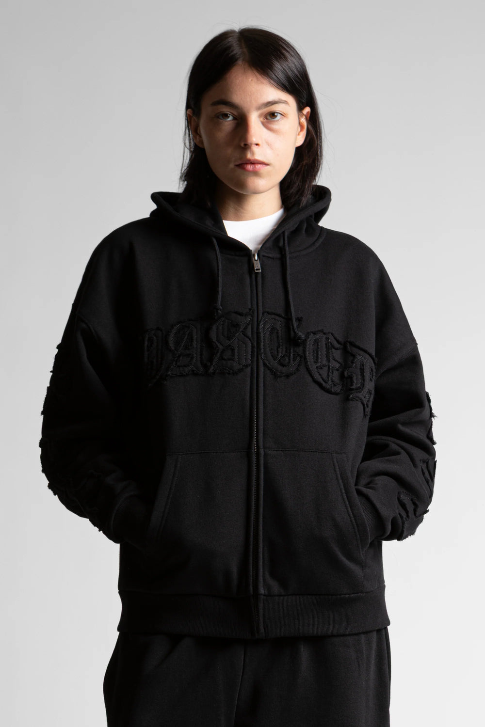 ZIP HOOD WASTED ORDO BLACK