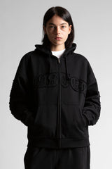ZIP HOOD WASTED ORDO BLACK