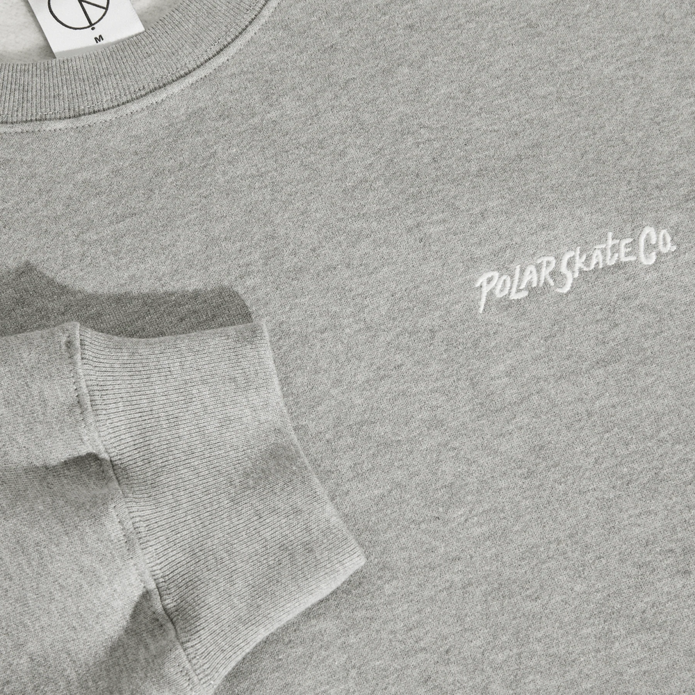 CREW POLAR DAVE SURF LOGO HEATHER GREY