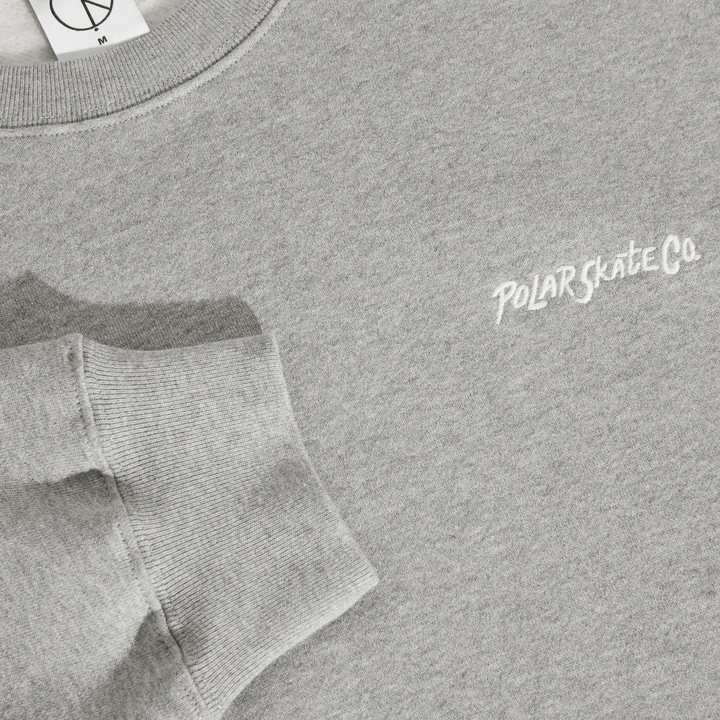 CREW POLAR DAVE SURF LOGO HEATHER GREY