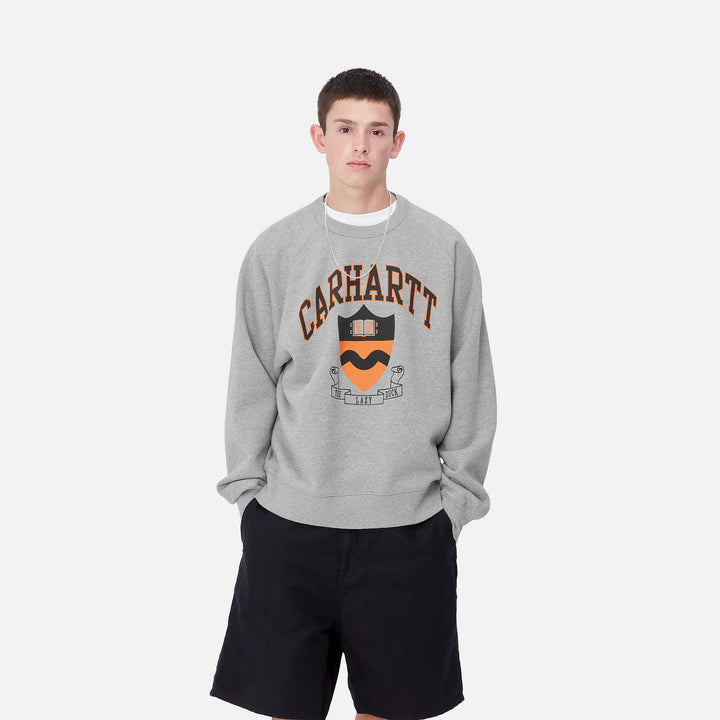 CREW CARHARTT WIP LAZY DUCK GREY HEATHER