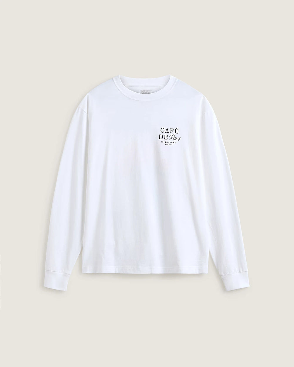 VANS CAFE VANS  L/S WHITE