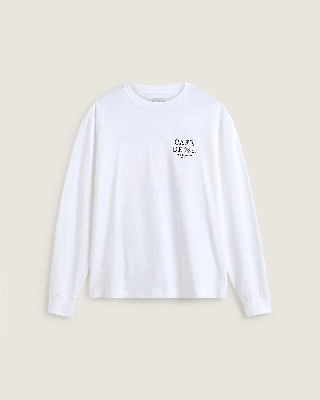 VANS CAFE VANS  L/S WHITE