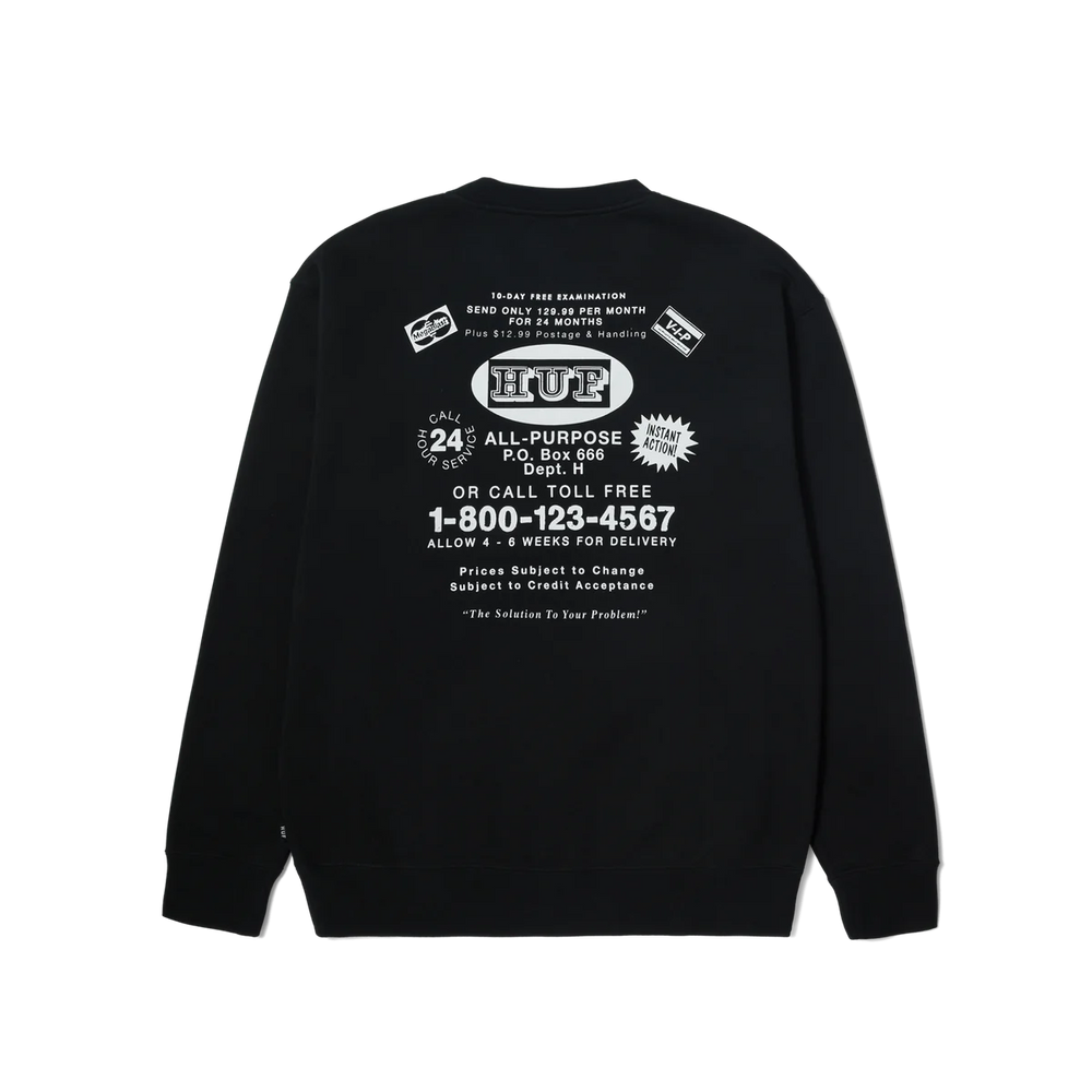 CREW HUF AS SEEN BLACK