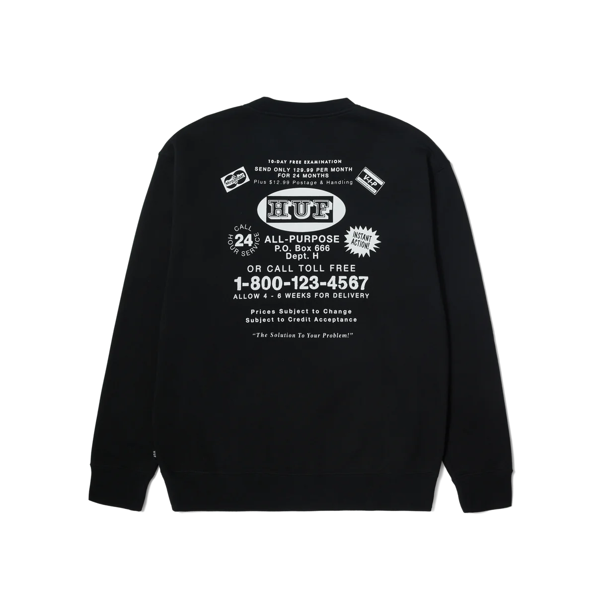 CREW HUF AS SEEN BLACK