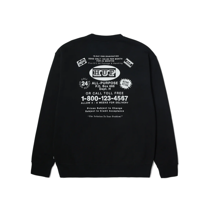 CREW HUF AS SEEN BLACK