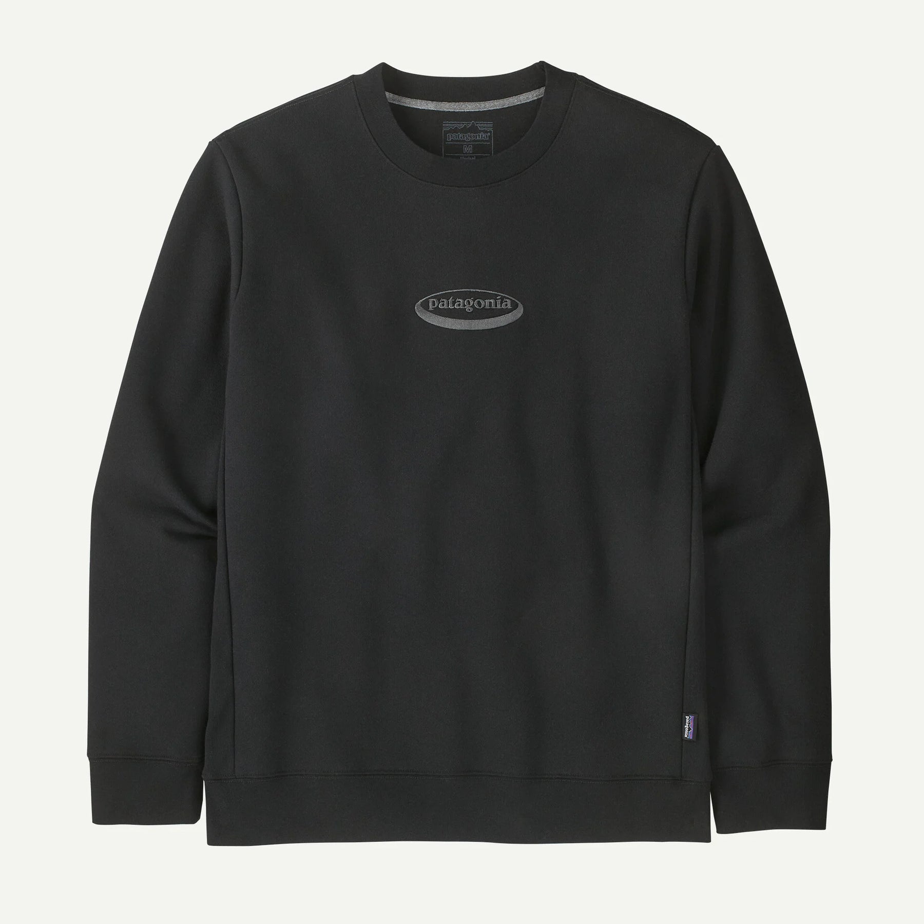 CREW PATAGONIA 95 OVAL LOGO BLK