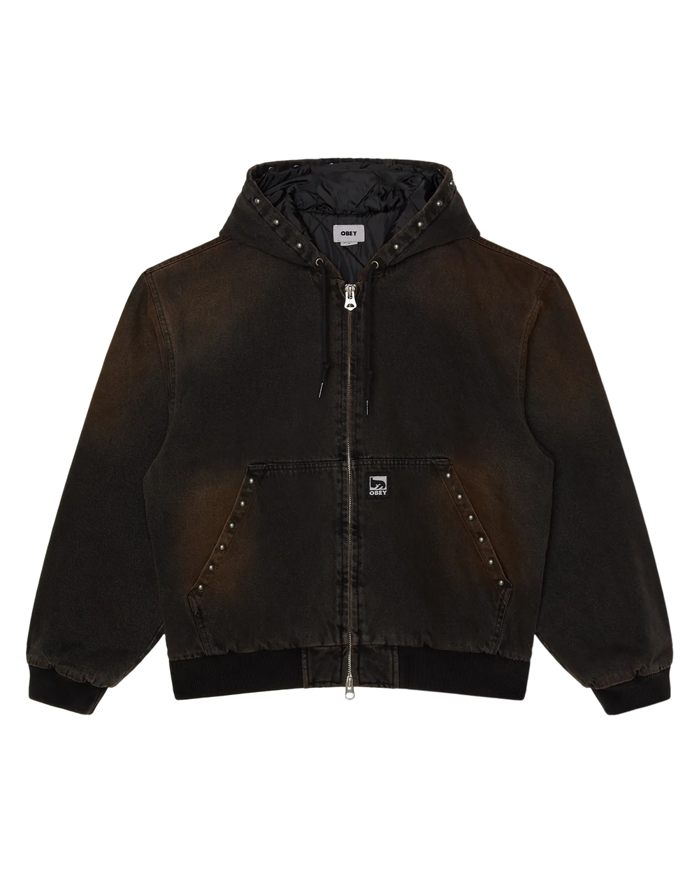 CHT OBEY STUDDED BLACK RUST WASH