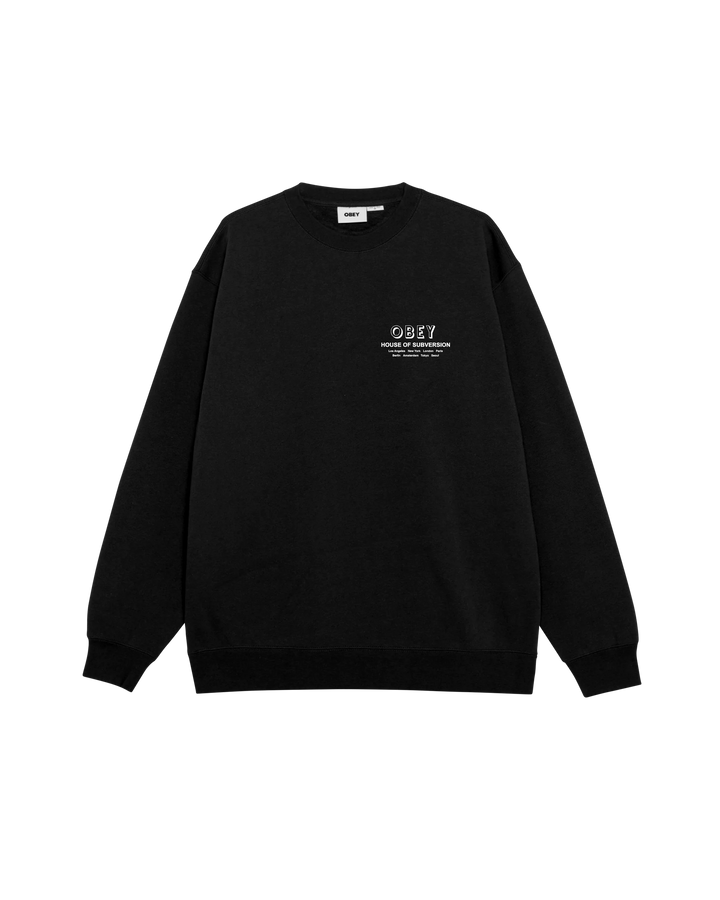 CREW OBEY HOUSE OF SUBVERSION BLACK