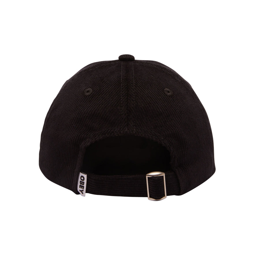 OBEY LOWERCASE CORD BLACK CAP