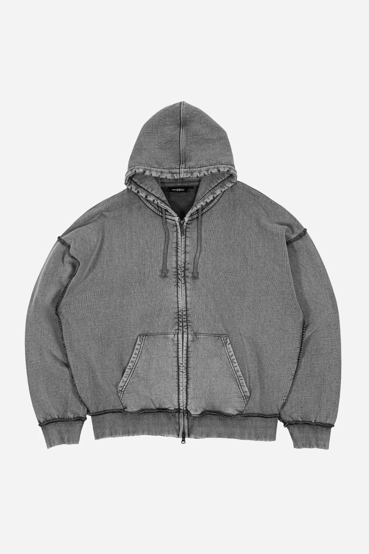 ZIP HOOD WASTED KINGDOM FADED BLACK