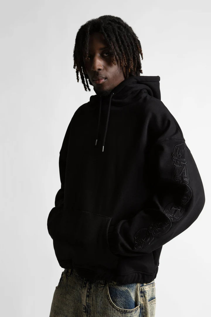 HOOD WASTED BURY BOXY BLACK