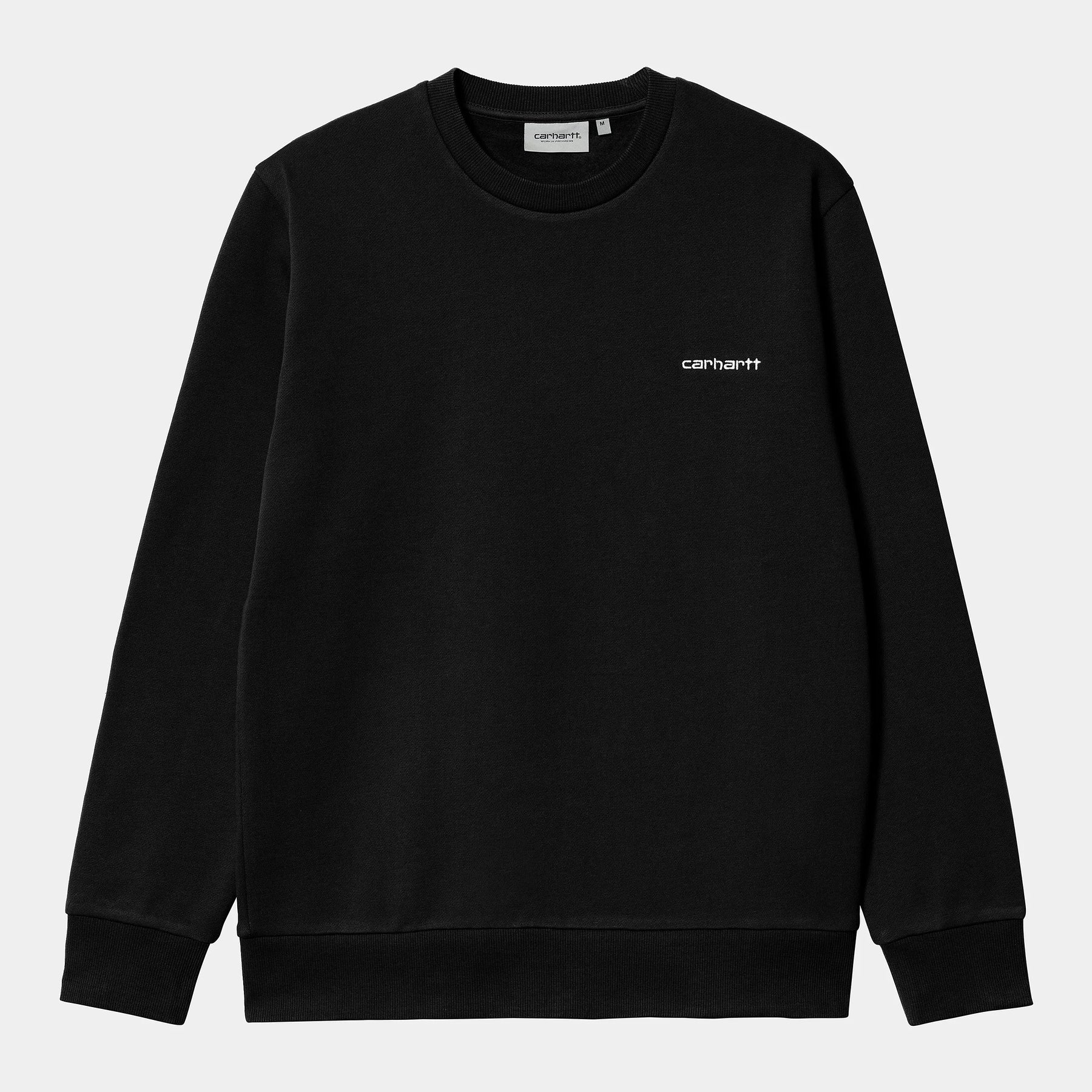 CREW CARHARTT WIP SCRIPT EMB BLACK