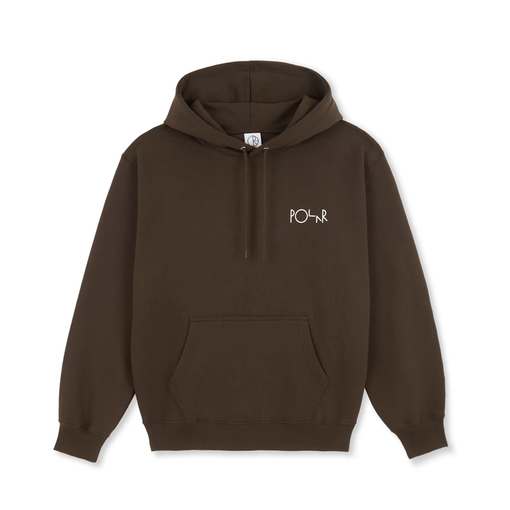 HOOD FLEECE DAVE STROKE LOGO CHOCOLATE