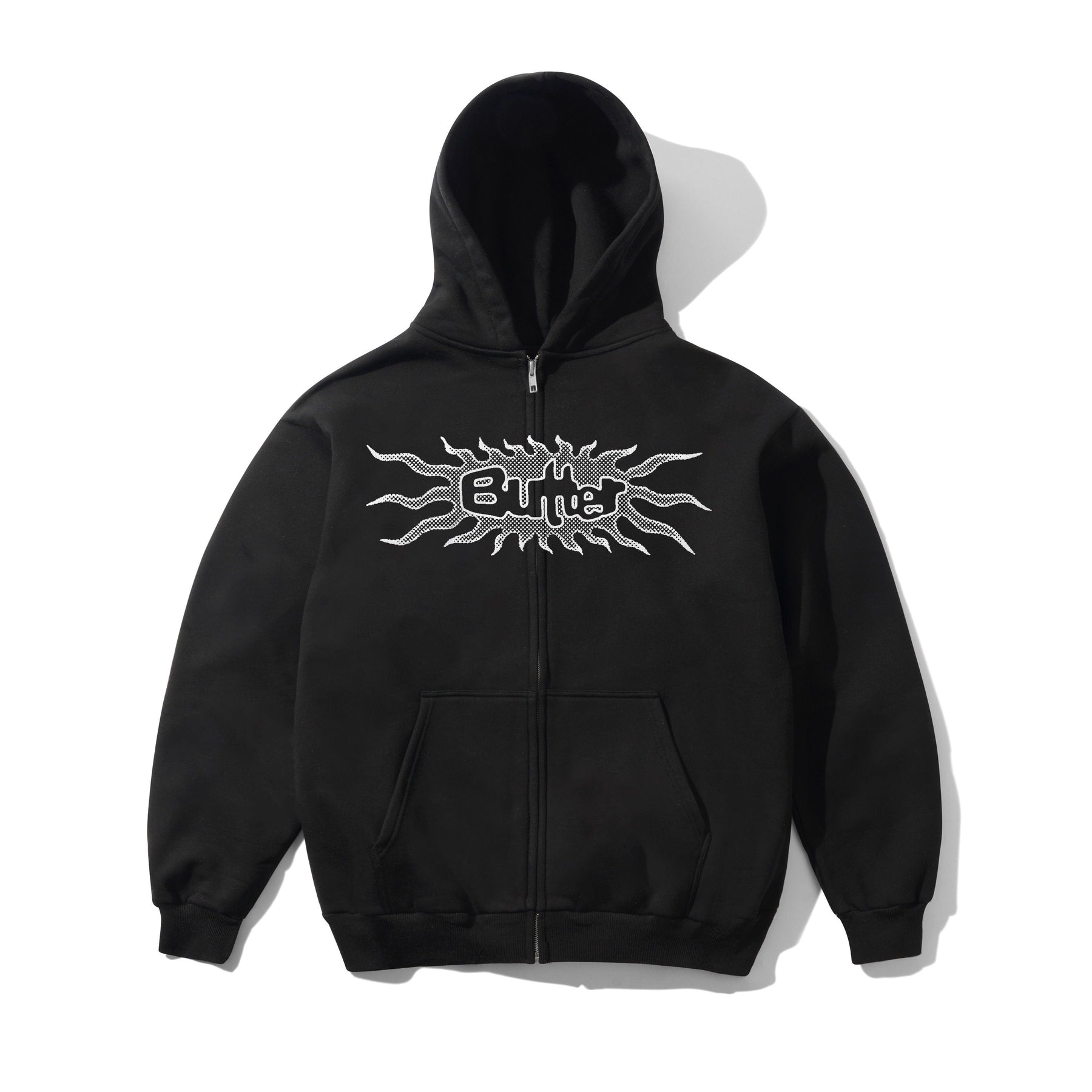 ZIP HOOD BUTTER SOLAR BLACK