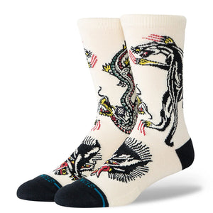 CALCETINES STANCE BATTLE CREAM
