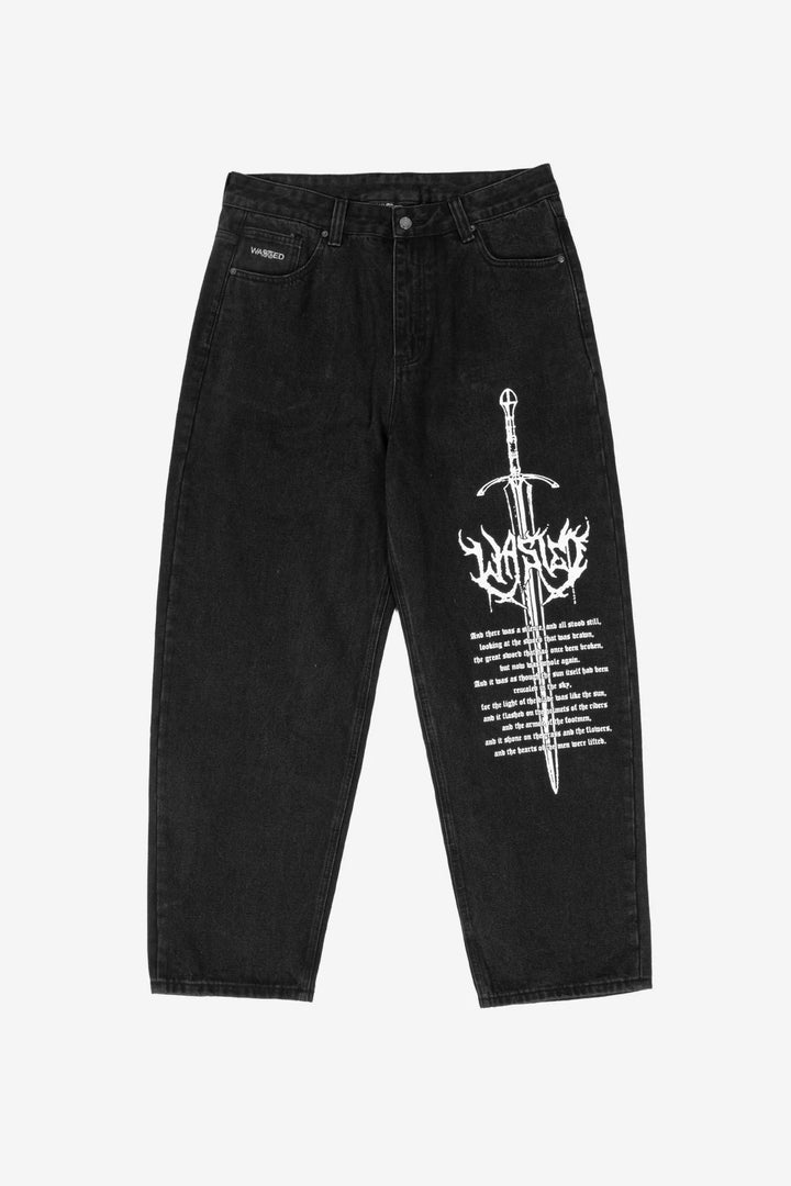 PANT WASTED CASPER SWORD FADED BLACK