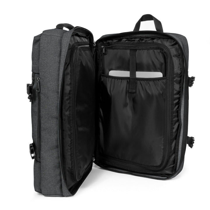 EASTPAK TRAVELPACK BLACK DENIM BACKPACK