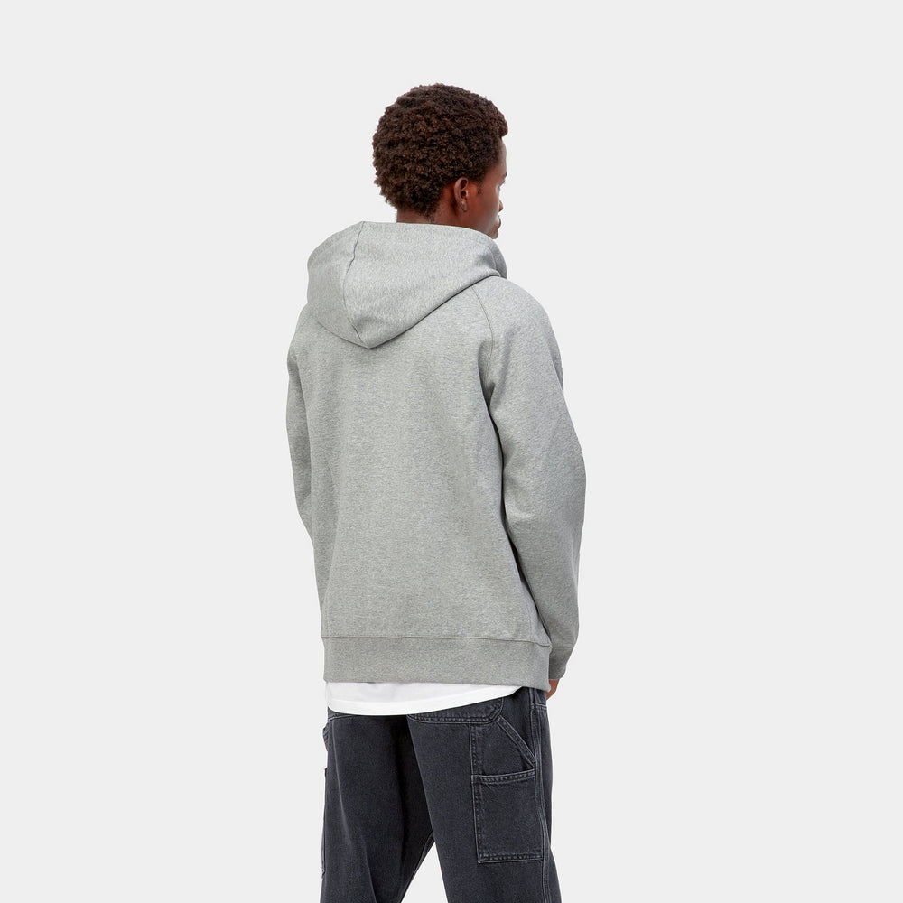 HOOD ZIP CARHARTT WIP CHASE GRAY HEATHER