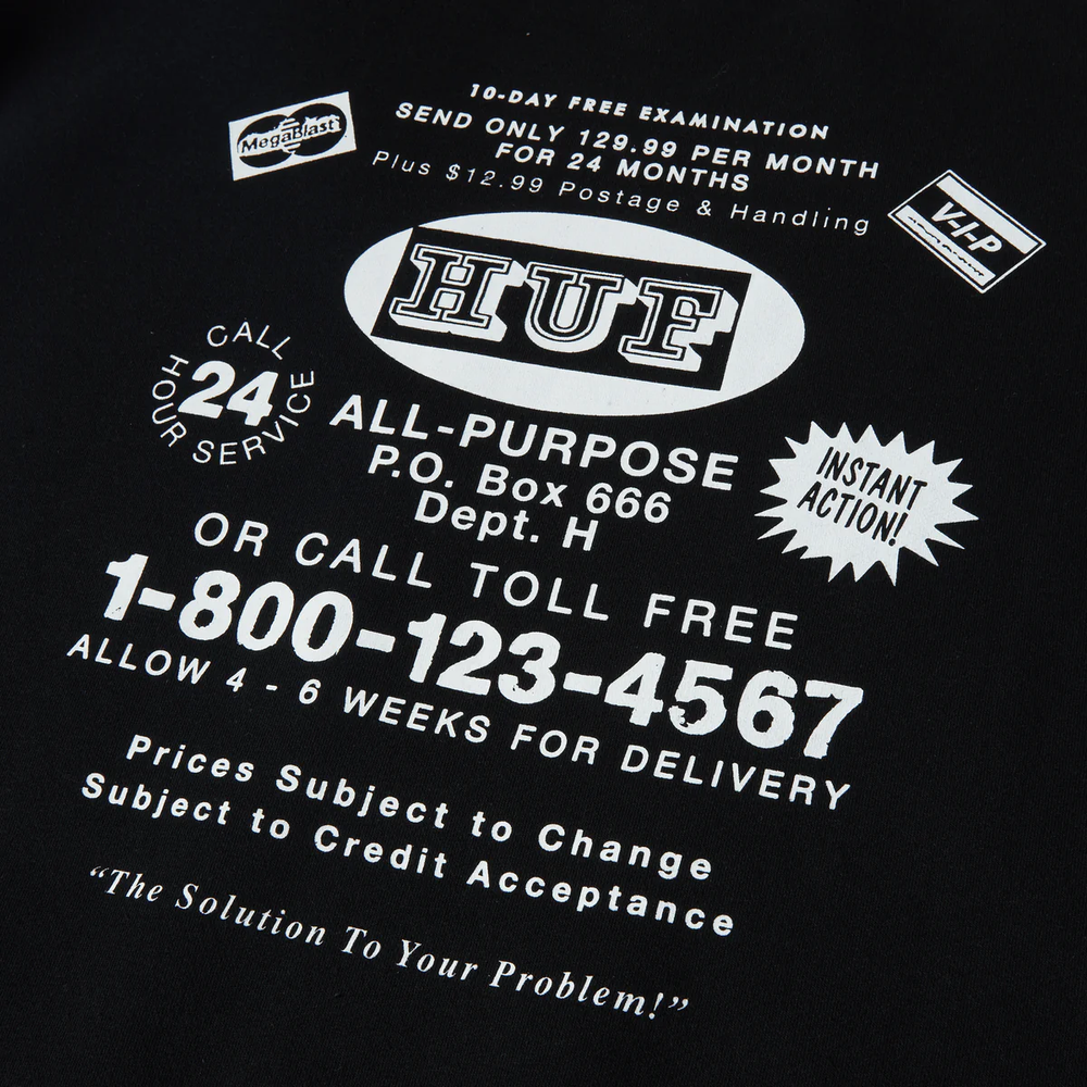 CREW HUF AS SEEN BLACK