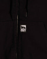 CHT OBEY GLEN ZIP UP BLACK FADED