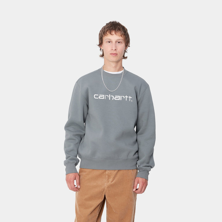 CREW CARHARTT WIP SWEAT DOVE GREY/WAX