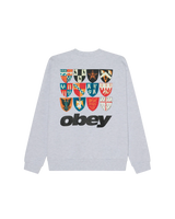 CREW OBEY SHIELDS EXTRA HEAVY ASH GREY