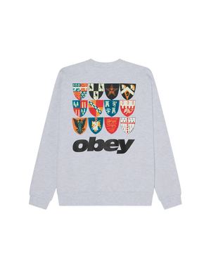 CREW OBEY SHIELDS EXTRA HEAVY ASH GREY