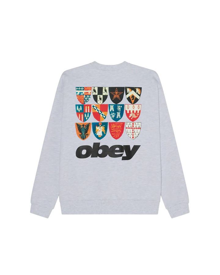 CREW OBEY SHIELDS EXTRA HEAVY ASH GREY