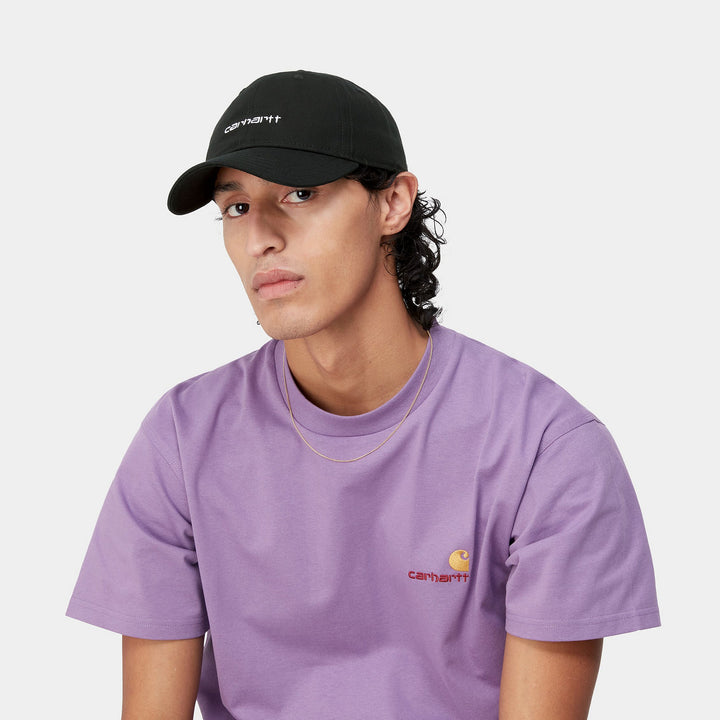 CARHARTT WIP CANVAS SCRIPT BLACK CAP