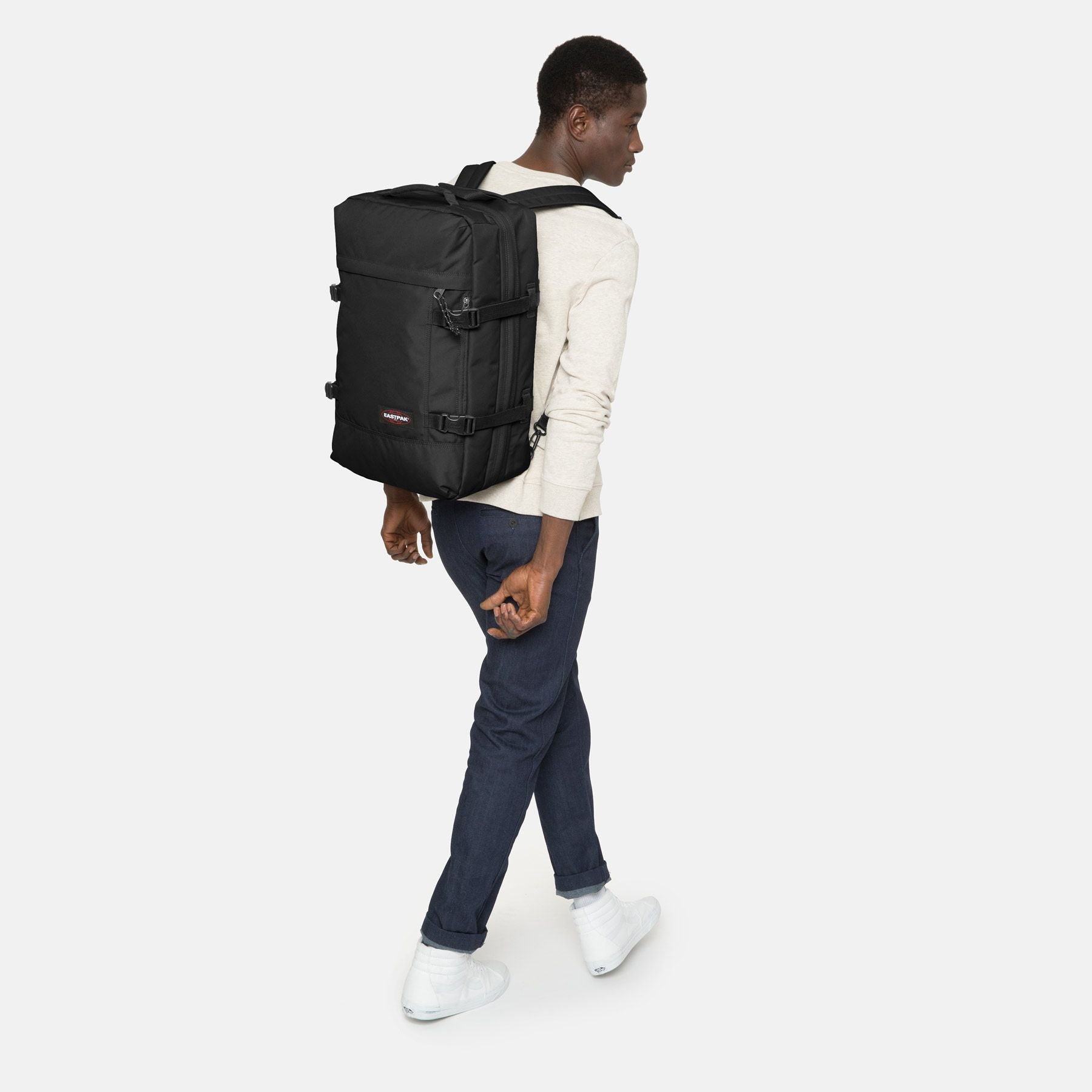 EASTPAK TRAVELPACK BLACK BACKPACK