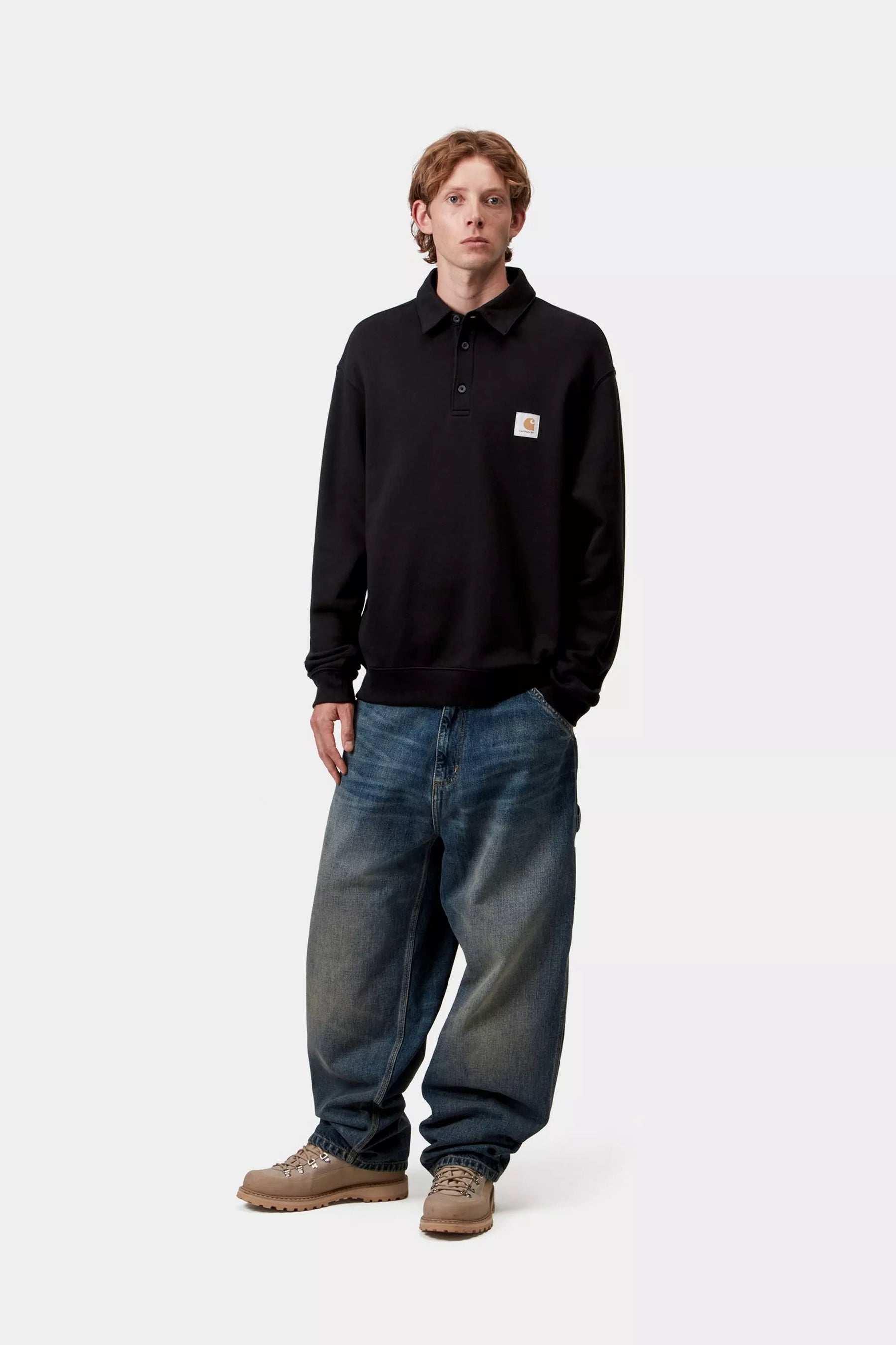 CREW CARHARTT WIP POLO BLACK